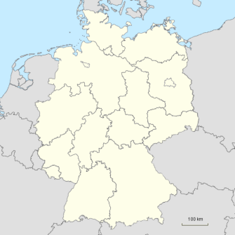 Lage von Ulm in Deutschland
